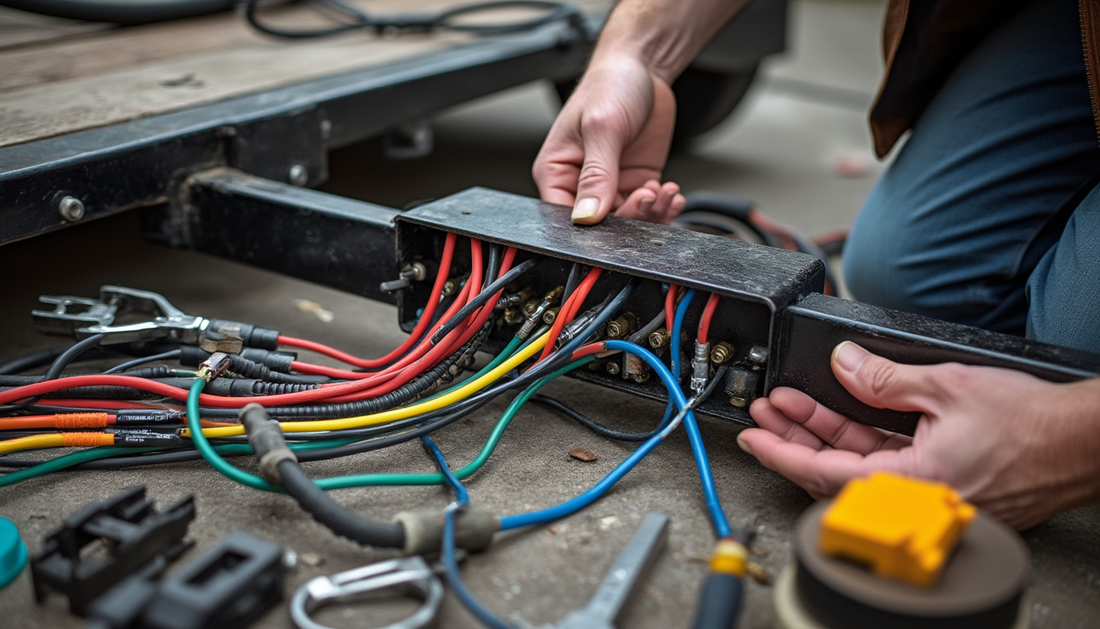 an image of a person wiring a trailer