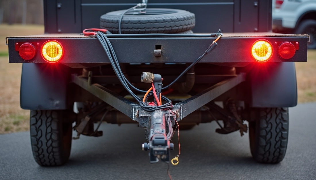 An image of a fully connected and operational trailer