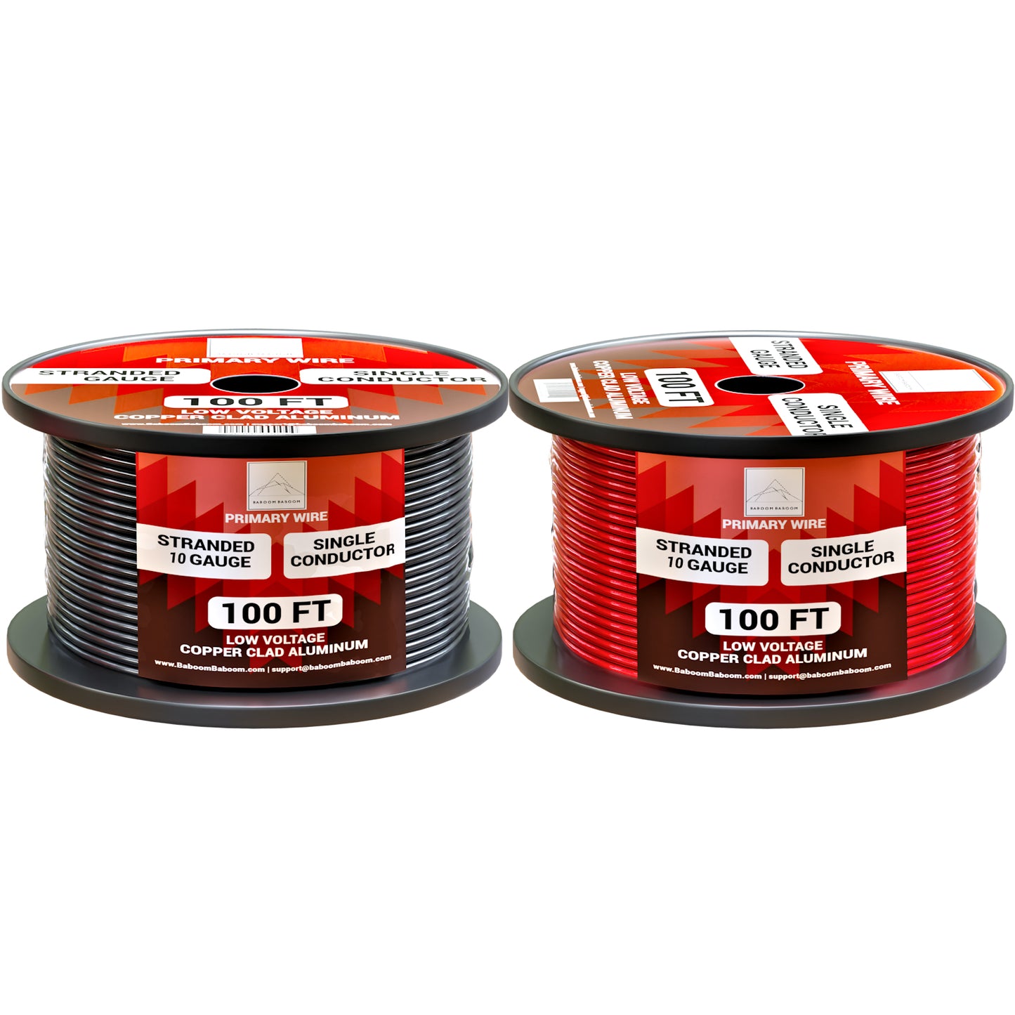 10 Gauge Wire Combo 2 Pack 12V 100'FT per Roll