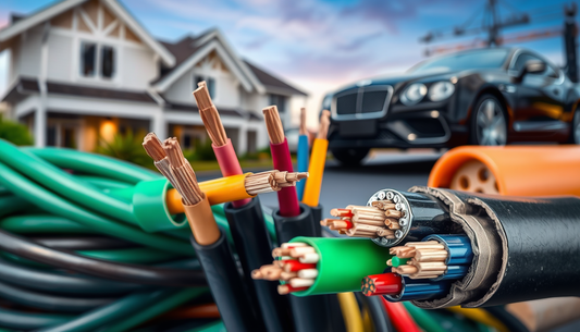 A visually engaging scene that combines elements of both wires and cables. 