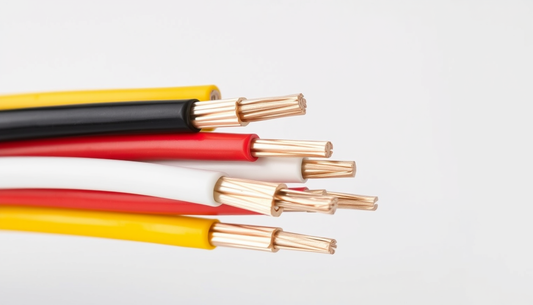 a close-up view of 12-gauge wires