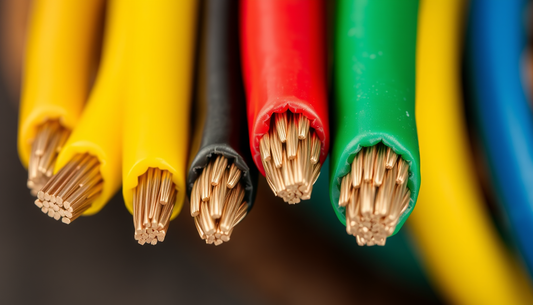 A close-up image of 18 gauge wires