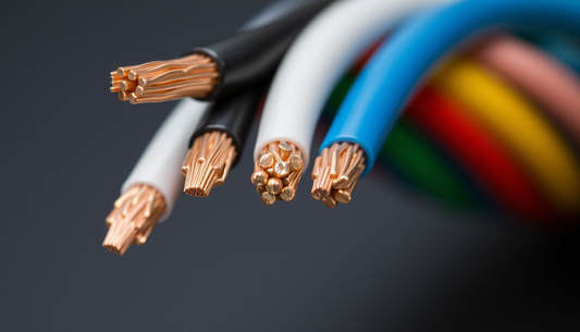 A close-up photo of 14-gauge wires