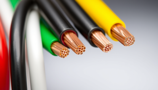 a close-up image of 16 gauge wires in various color